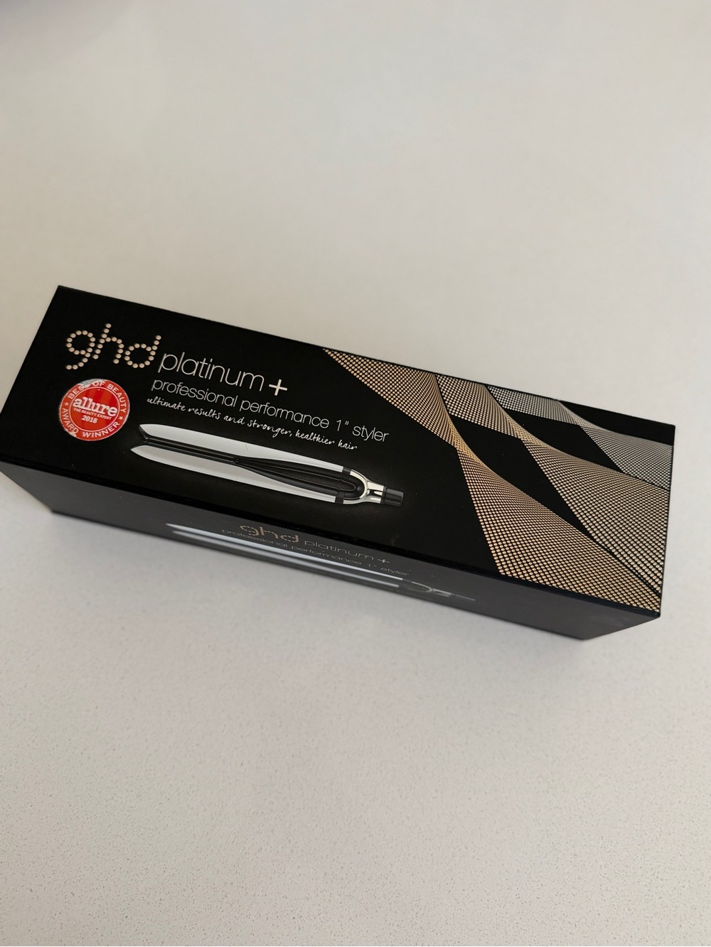 ghd Platinum+ Professional 1" Styler in Black with Gold Accents